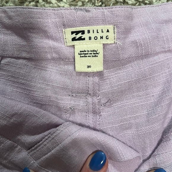 Billabong Purple High Waist Relaxed Shorts - Picture 3 of 9